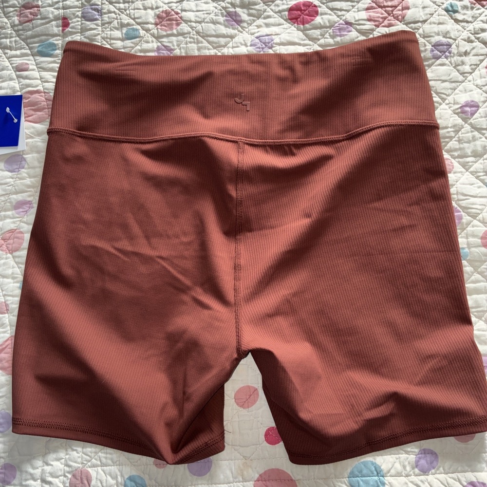 Joy Lab Ribbed Mock Lace Up Shorts Hot Coco Athletic Women's Size XL NWT - Picture 6 of 11
